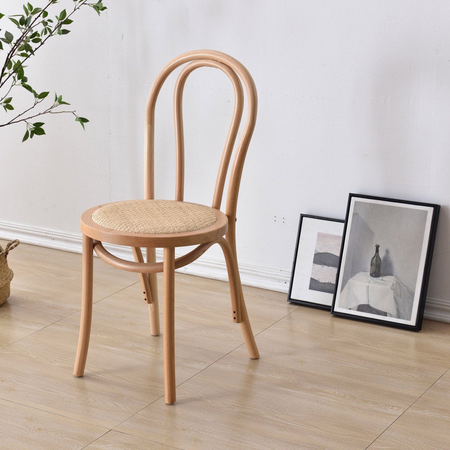 Tropical Style Wood Dining Armless Chair Rattan Patio Dining Side Chair Wood 1 Piece Clearhalo ' kitchen&dining_furn' 'Dining Chairs' 'Dining Tables & Seating' 'dining_chair' 'furn' 'furn_dining_chair' 'Furniture' 'furniture_dining_chair' 'Kitchen & Dining Furniture' 'kitchen' 4097694