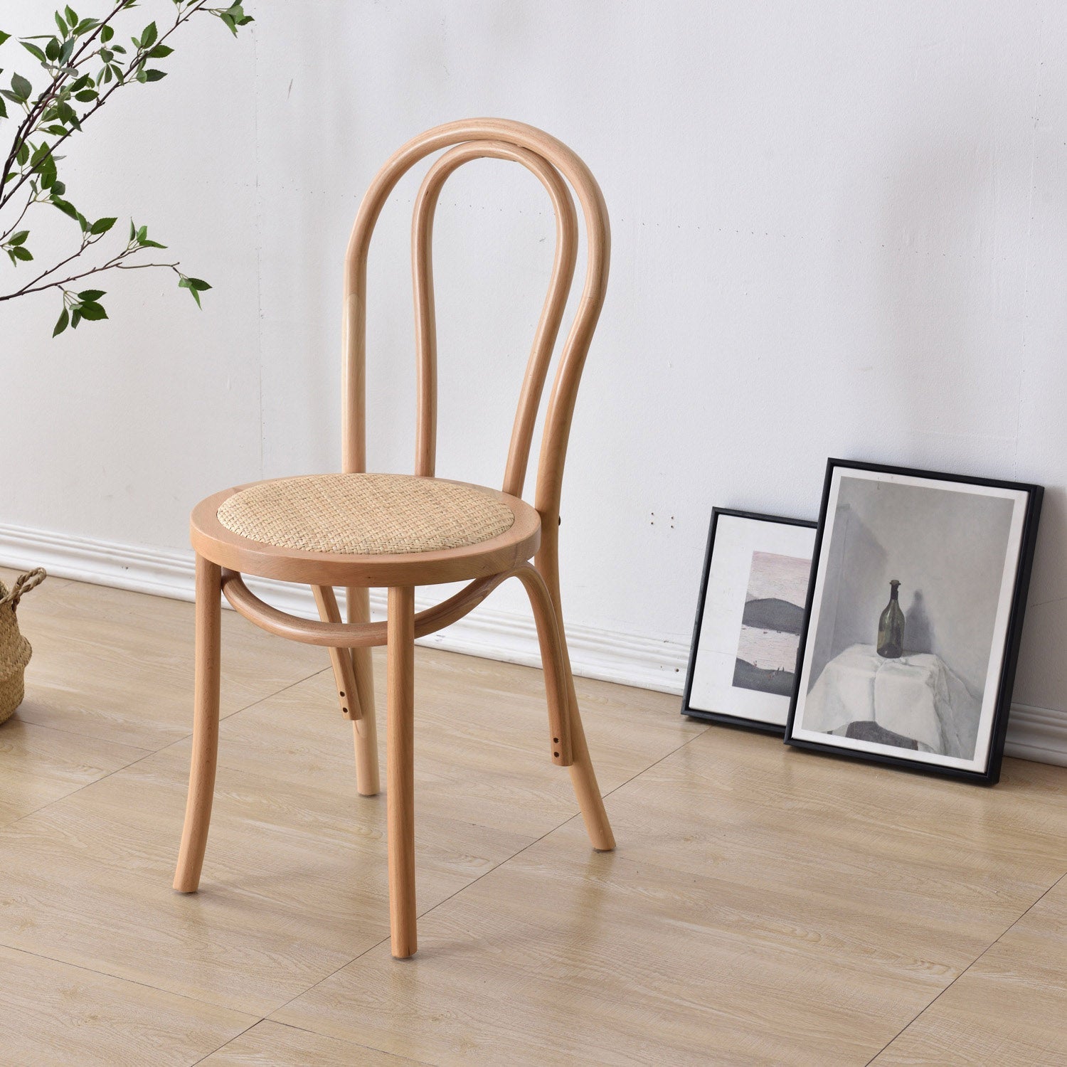 Tropical Style Wood Dining Armless Chair Rattan Patio Dining Side Chair Wood 1 Piece Clearhalo ' kitchen&dining_furn' 'Dining Chairs' 'Dining Tables & Seating' 'dining_chair' 'furn' 'furn_dining_chair' 'Furniture' 'furniture_dining_chair' 'Kitchen & Dining Furniture' 'kitchen' 4097694