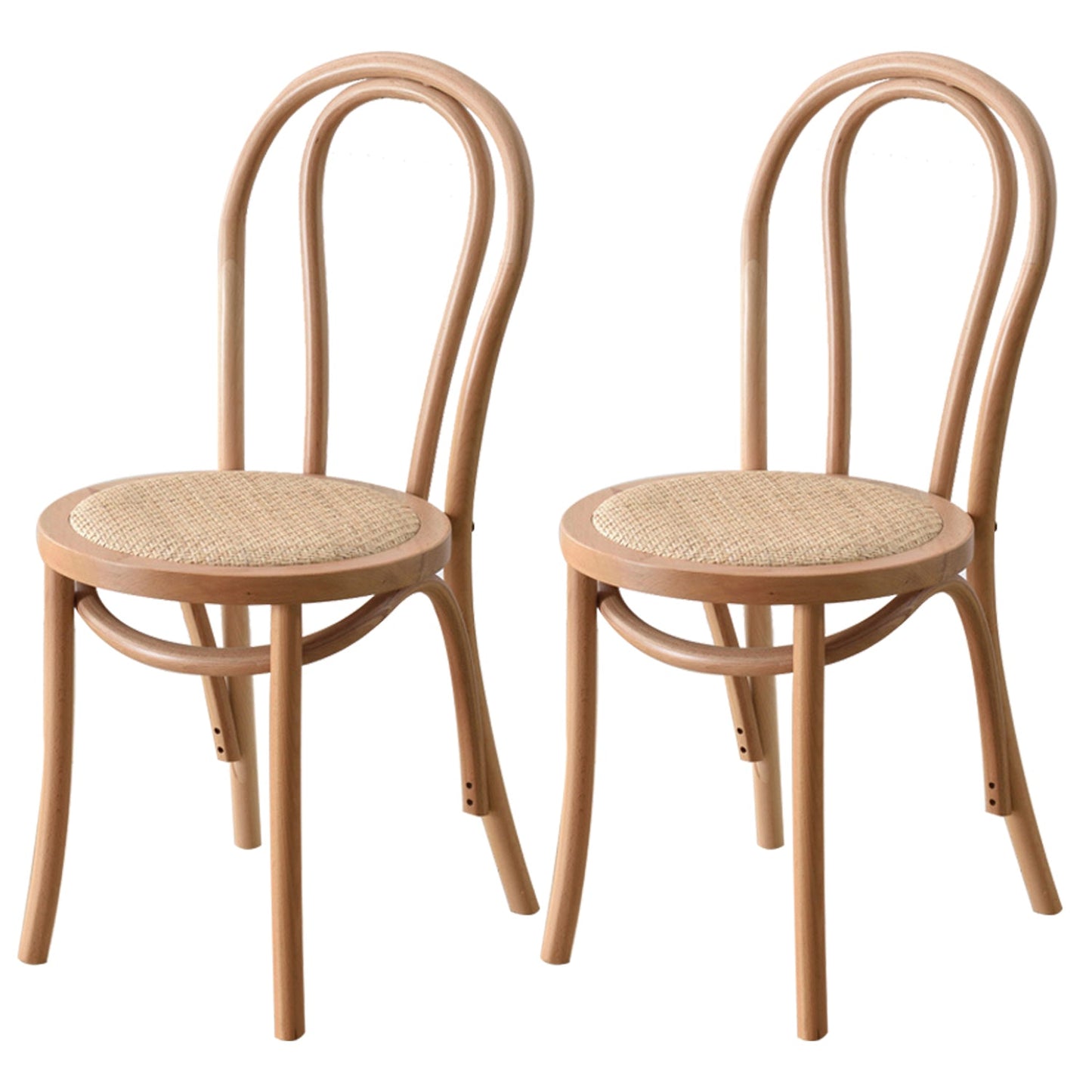 Tropical Style Wood Dining Armless Chair Rattan Patio Dining Side Chair Wood 2 Piece Set Clearhalo ' kitchen&dining_furn' 'Dining Chairs' 'Dining Tables & Seating' 'dining_chair' 'furn' 'furn_dining_chair' 'Furniture' 'furniture_dining_chair' 'Kitchen & Dining Furniture' 'kitchen' 4097695