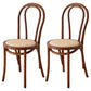 Tropical Style Wood Dining Armless Chair Rattan Patio Dining Side Chair Walnut 2 Piece Set Clearhalo ' kitchen&dining_furn' 'Dining Chairs' 'Dining Tables & Seating' 'dining_chair' 'furn' 'furn_dining_chair' 'Furniture' 'furniture_dining_chair' 'Kitchen & Dining Furniture' 'kitchen' 4097698