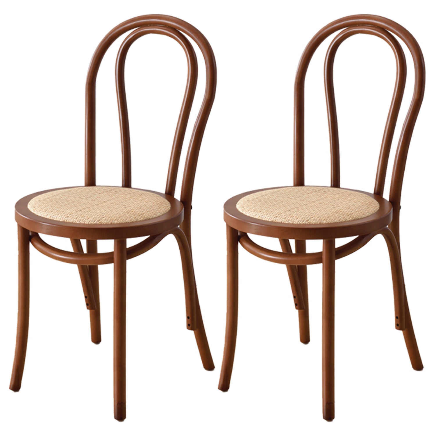 Tropical Style Wood Dining Armless Chair Rattan Patio Dining Side Chair Walnut 2 Piece Set Clearhalo ' kitchen&dining_furn' 'Dining Chairs' 'Dining Tables & Seating' 'dining_chair' 'furn' 'furn_dining_chair' 'Furniture' 'furniture_dining_chair' 'Kitchen & Dining Furniture' 'kitchen' 4097698