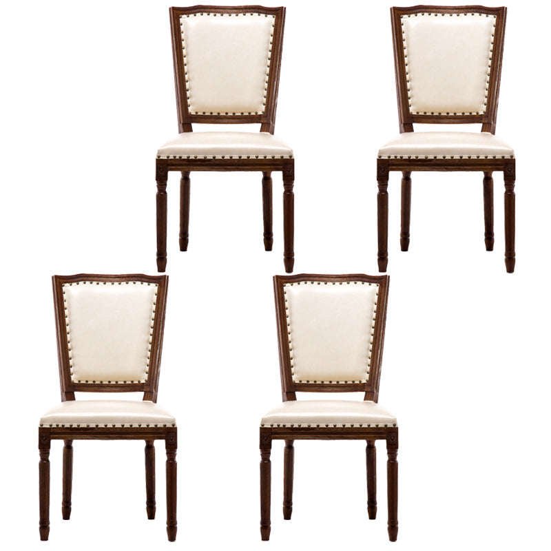 Traditional Wood Dining Armless Chair Open Back Dining Side Chair for Home Use Beige 4 Piece Set Clearhalo ' kitchen&dining_furn' 'Dining Chairs' 'Dining Tables & Seating' 'dining_chair' 'furn' 'furn_dining_chair' 'Furniture' 'furniture_dining_chair' 'Kitchen & Dining Furniture' 'kitchen' 4097713