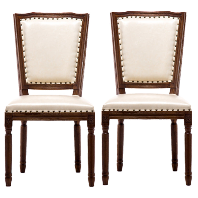 Traditional Wood Dining Armless Chair Open Back Dining Side Chair for Home Use Beige 2 Piece Set Clearhalo ' kitchen&dining_furn' 'Dining Chairs' 'Dining Tables & Seating' 'dining_chair' 'furn' 'furn_dining_chair' 'Furniture' 'furniture_dining_chair' 'Kitchen & Dining Furniture' 'kitchen' 4097716