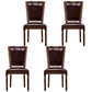 Traditional Wood Dining Armless Chair Open Back Dining Side Chair for Home Use Coffee 4 Piece Set Clearhalo ' kitchen&dining_furn' 'Dining Chairs' 'Dining Tables & Seating' 'dining_chair' 'furn' 'furn_dining_chair' 'Furniture' 'furniture_dining_chair' 'Kitchen & Dining Furniture' 'kitchen' 4097719