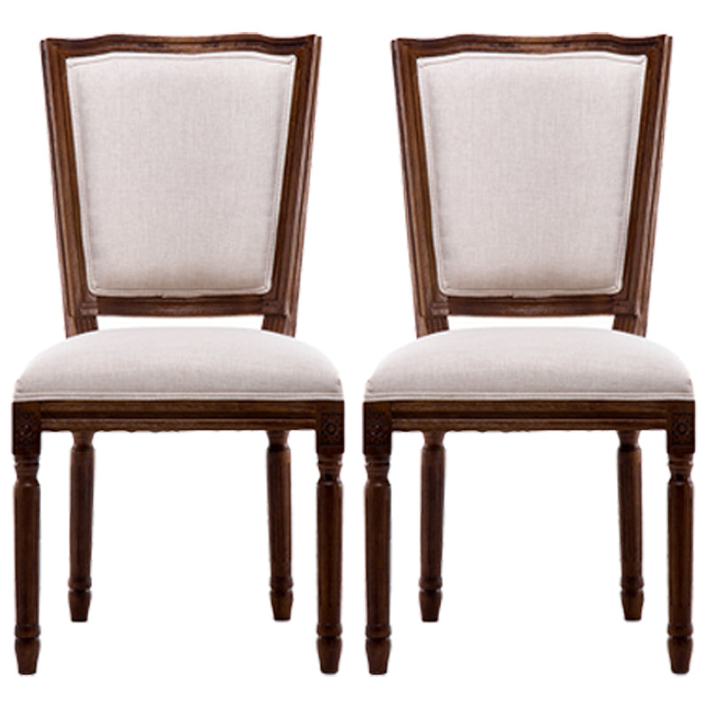 Traditional Wood Dining Armless Chair Open Back Dining Side Chair for Home Use Off-White 2 Piece Set Clearhalo ' kitchen&dining_furn' 'Dining Chairs' 'Dining Tables & Seating' 'dining_chair' 'furn' 'furn_dining_chair' 'Furniture' 'furniture_dining_chair' 'Kitchen & Dining Furniture' 'kitchen' 4097724