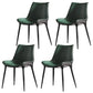 Contemporary Style Kitchen Metal Dining Chair Dining Armless Side Chairs Blackish Green 4 Piece Set Clearhalo ' kitchen&dining_furn' 'Dining Chairs' 'Dining Tables & Seating' 'dining_chair' 'furn' 'furn_dining_chair' 'Furniture' 'furniture_dining_chair' 'Kitchen & Dining Furniture' 'kitchen' 4097730