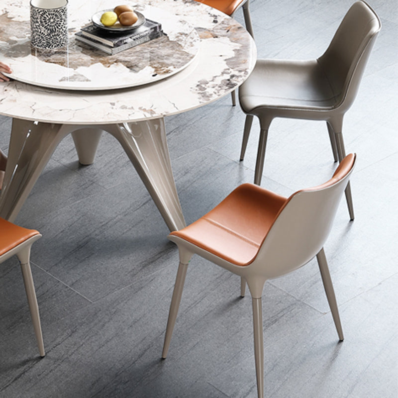 Contemporary Style Kitchen Metal Dining Chair Dining Armless Side Chairs Clearhalo ' kitchen&dining_furn' 'Dining Chairs' 'Dining Tables & Seating' 'dining_chair' 'furn' 'furn_dining_chair' 'Furniture' 'furniture_dining_chair' 'Kitchen & Dining Furniture' 'kitchen' 4097732