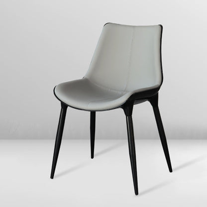 Contemporary Style Kitchen Metal Dining Chair Dining Armless Side Chairs Dark Gray 1 Piece Clearhalo ' kitchen&dining_furn' 'Dining Chairs' 'Dining Tables & Seating' 'dining_chair' 'furn' 'furn_dining_chair' 'Furniture' 'furniture_dining_chair' 'Kitchen & Dining Furniture' 'kitchen' 4097737