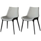 Contemporary Style Kitchen Metal Dining Chair Dining Armless Side Chairs Dark Gray 2 Piece Set Clearhalo ' kitchen&dining_furn' 'Dining Chairs' 'Dining Tables & Seating' 'dining_chair' 'furn' 'furn_dining_chair' 'Furniture' 'furniture_dining_chair' 'Kitchen & Dining Furniture' 'kitchen' 4097740