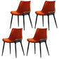 Contemporary Style Kitchen Metal Dining Chair Dining Armless Side Chairs Orange 4 Piece Set Clearhalo ' kitchen&dining_furn' 'Dining Chairs' 'Dining Tables & Seating' 'dining_chair' 'furn' 'furn_dining_chair' 'Furniture' 'furniture_dining_chair' 'Kitchen & Dining Furniture' 'kitchen' 4097742