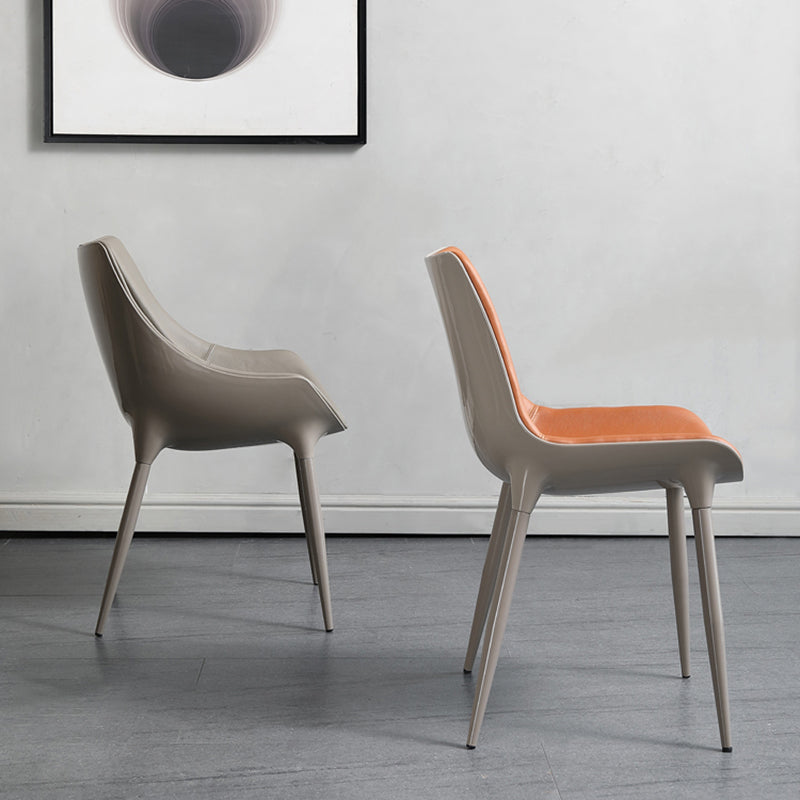 Contemporary Style Kitchen Metal Dining Chair Dining Armless Side Chairs Clearhalo ' kitchen&dining_furn' 'Dining Chairs' 'Dining Tables & Seating' 'dining_chair' 'furn' 'furn_dining_chair' 'Furniture' 'furniture_dining_chair' 'Kitchen & Dining Furniture' 'kitchen' 4097748