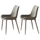 Contemporary Style Kitchen Metal Dining Chair Dining Armless Side Chairs Grey 2 Piece Set Clearhalo ' kitchen&dining_furn' 'Dining Chairs' 'Dining Tables & Seating' 'dining_chair' 'furn' 'furn_dining_chair' 'Furniture' 'furniture_dining_chair' 'Kitchen & Dining Furniture' 'kitchen' 4097751