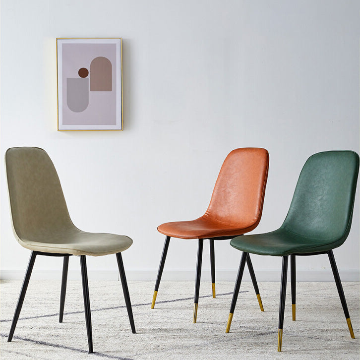 Upholstered Armless Dining Chairs Home Side Chairs with Metal Legs (Set of 2) Clearhalo ' kitchen&dining_furn' 'Dining Chairs' 'Dining Tables & Seating' 'dining_chair' 'furn' 'furn_dining_chair' 'Furniture' 'furniture_dining_chair' 'Kitchen & Dining Furniture' 'kitchen' 4097768