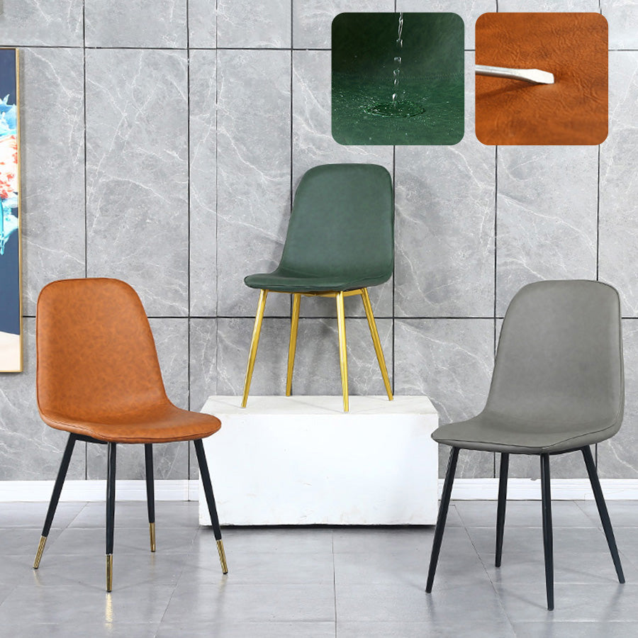 Upholstered Armless Dining Chairs Home Side Chairs with Metal Legs (Set of 2) Clearhalo ' kitchen&dining_furn' 'Dining Chairs' 'Dining Tables & Seating' 'dining_chair' 'furn' 'furn_dining_chair' 'Furniture' 'furniture_dining_chair' 'Kitchen & Dining Furniture' 'kitchen' 4097771