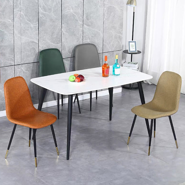 Upholstered Armless Dining Chairs Home Side Chairs with Metal Legs (Set of 2) Clearhalo ' kitchen&dining_furn' 'Dining Chairs' 'Dining Tables & Seating' 'dining_chair' 'furn' 'furn_dining_chair' 'Furniture' 'furniture_dining_chair' 'Kitchen & Dining Furniture' 'kitchen' 4097774