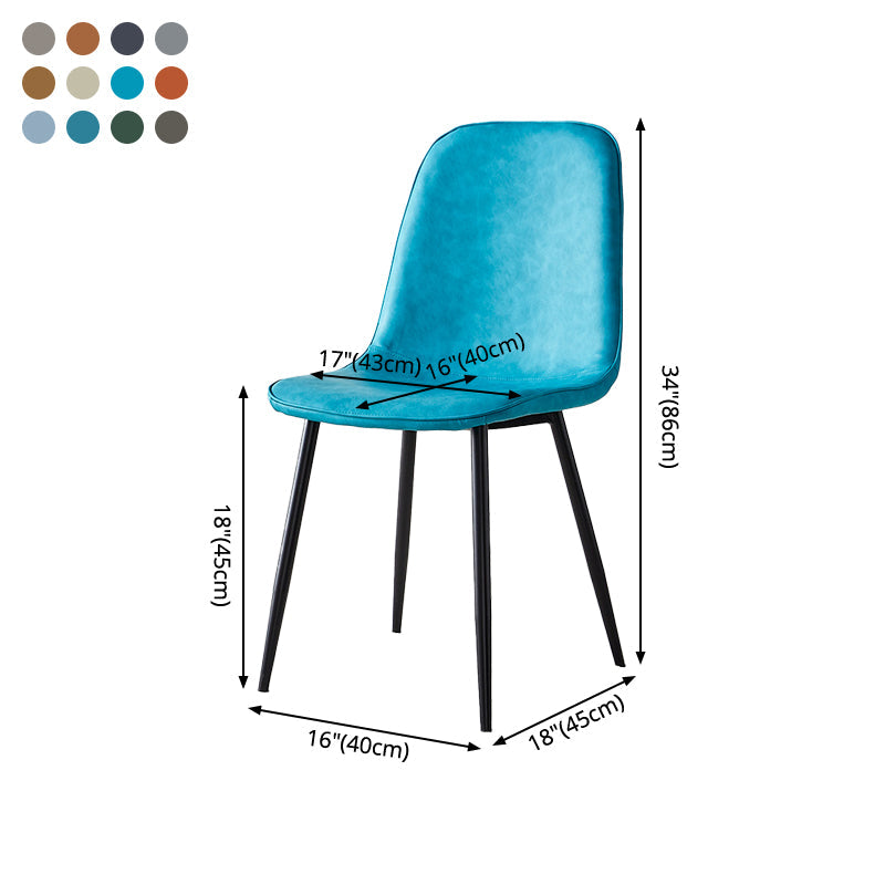Upholstered Armless Dining Chairs Home Side Chairs with Metal Legs (Set of 2) Clearhalo ' kitchen&dining_furn' 'Dining Chairs' 'Dining Tables & Seating' 'dining_chair' 'furn' 'furn_dining_chair' 'Furniture' 'furniture_dining_chair' 'Kitchen & Dining Furniture' 'kitchen' 4097803