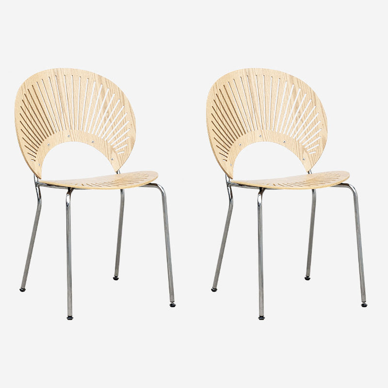 Industrial Style Dining Side Chair Metal Open Back Dining Chairs for Kitchen Natural 2 Piece Set Clearhalo ' kitchen&dining_furn' 'Dining Chairs' 'Dining Tables & Seating' 'dining_chair' 'furn' 'furn_dining_chair' 'Furniture' 'furniture_dining_chair' 'Kitchen & Dining Furniture' 'kitchen' 4097812