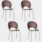 Industrial Style Dining Side Chair Metal Open Back Dining Chairs for Kitchen Walnut 4 Piece Set Clearhalo ' kitchen&dining_furn' 'Dining Chairs' 'Dining Tables & Seating' 'dining_chair' 'furn' 'furn_dining_chair' 'Furniture' 'furniture_dining_chair' 'Kitchen & Dining Furniture' 'kitchen' 4097824