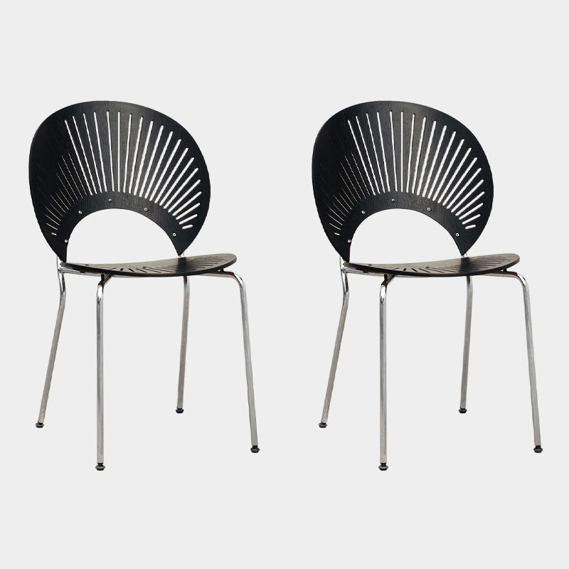 Industrial Style Dining Side Chair Metal Open Back Dining Chairs for Kitchen Black 2 Piece Set Clearhalo ' kitchen&dining_furn' 'Dining Chairs' 'Dining Tables & Seating' 'dining_chair' 'furn' 'furn_dining_chair' 'Furniture' 'furniture_dining_chair' 'Kitchen & Dining Furniture' 'kitchen' 4097829