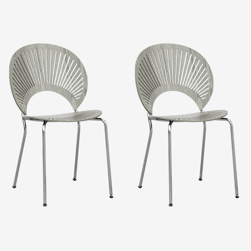 Industrial Style Dining Side Chair Metal Open Back Dining Chairs for Kitchen Grey 2 Piece Set Clearhalo ' kitchen&dining_furn' 'Dining Chairs' 'Dining Tables & Seating' 'dining_chair' 'furn' 'furn_dining_chair' 'Furniture' 'furniture_dining_chair' 'Kitchen & Dining Furniture' 'kitchen' 4097835