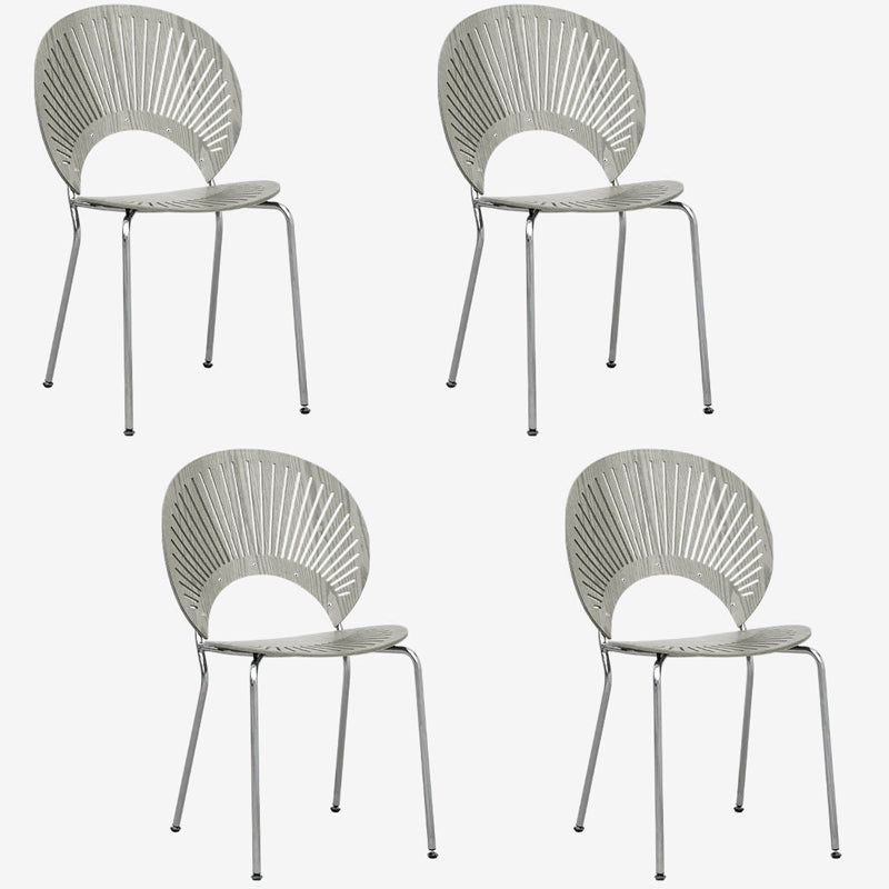 Industrial Style Dining Side Chair Metal Open Back Dining Chairs for Kitchen Grey 4 Piece Set Clearhalo ' kitchen&dining_furn' 'Dining Chairs' 'Dining Tables & Seating' 'dining_chair' 'furn' 'furn_dining_chair' 'Furniture' 'furniture_dining_chair' 'Kitchen & Dining Furniture' 'kitchen' 4097836