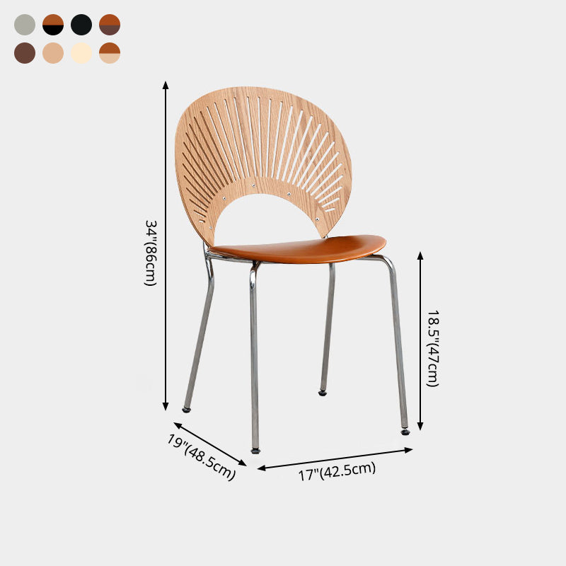 Industrial Style Dining Side Chair Metal Open Back Dining Chairs for Kitchen Clearhalo ' kitchen&dining_furn' 'Dining Chairs' 'Dining Tables & Seating' 'dining_chair' 'furn' 'furn_dining_chair' 'Furniture' 'furniture_dining_chair' 'Kitchen & Dining Furniture' 'kitchen' 4097837