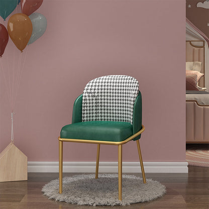 Scandinavian Style Upholstered Armless Dining Chair Solid Back Single Dining Chair Blackish Green Clearhalo ' kitchen&dining_furn' 'Dining Chairs' 'Dining Tables & Seating' 'dining_chair' 'furn' 'furn_dining_chair' 'Furniture' 'furniture_dining_chair' 'Kitchen & Dining Furniture' 'kitchen' 4097842
