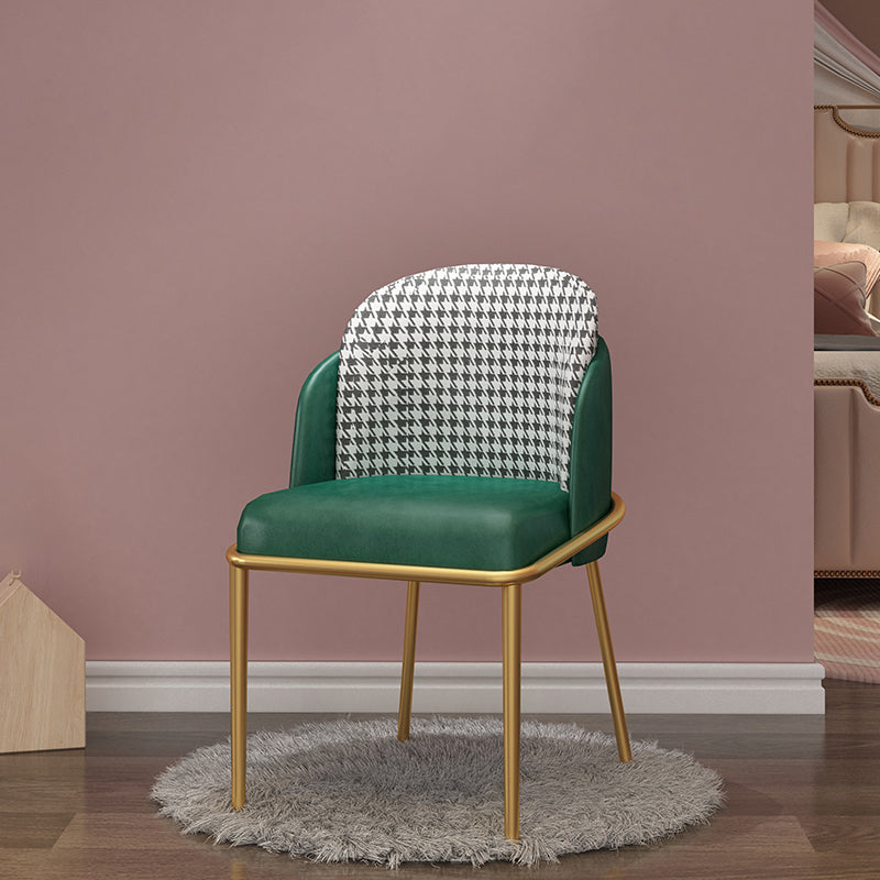 Scandinavian Style Upholstered Armless Dining Chair Solid Back Single Dining Chair Clearhalo ' kitchen&dining_furn' 'Dining Chairs' 'Dining Tables & Seating' 'dining_chair' 'furn' 'furn_dining_chair' 'Furniture' 'furniture_dining_chair' 'Kitchen & Dining Furniture' 'kitchen' 4097843