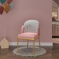 Scandinavian Style Upholstered Armless Dining Chair Solid Back Single Dining Chair Nude Pink Clearhalo ' kitchen&dining_furn' 'Dining Chairs' 'Dining Tables & Seating' 'dining_chair' 'furn' 'furn_dining_chair' 'Furniture' 'furniture_dining_chair' 'Kitchen & Dining Furniture' 'kitchen' 4097846