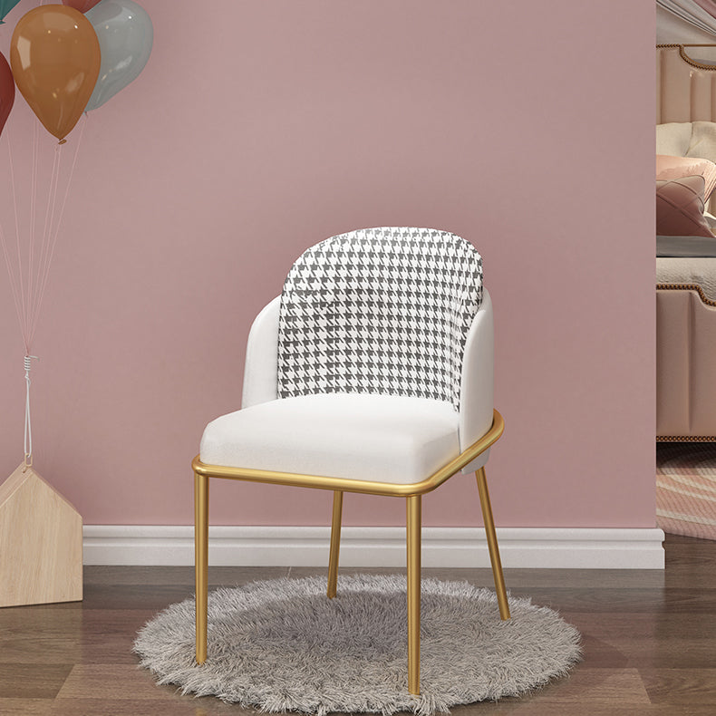 Scandinavian Style Upholstered Armless Dining Chair Solid Back Single Dining Chair Clearhalo ' kitchen&dining_furn' 'Dining Chairs' 'Dining Tables & Seating' 'dining_chair' 'furn' 'furn_dining_chair' 'Furniture' 'furniture_dining_chair' 'Kitchen & Dining Furniture' 'kitchen' 4097853