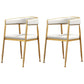 Nordic Style Open Back Dining Side Chair Linen Fabric Dining Armless Chair White 2 Piece Set Clearhalo ' kitchen&dining_furn' 'Dining Chairs' 'Dining Tables & Seating' 'dining_chair' 'furn' 'furn_dining_chair' 'Furniture' 'furniture_dining_chair' 'Kitchen & Dining Furniture' 'kitchen' 4097857