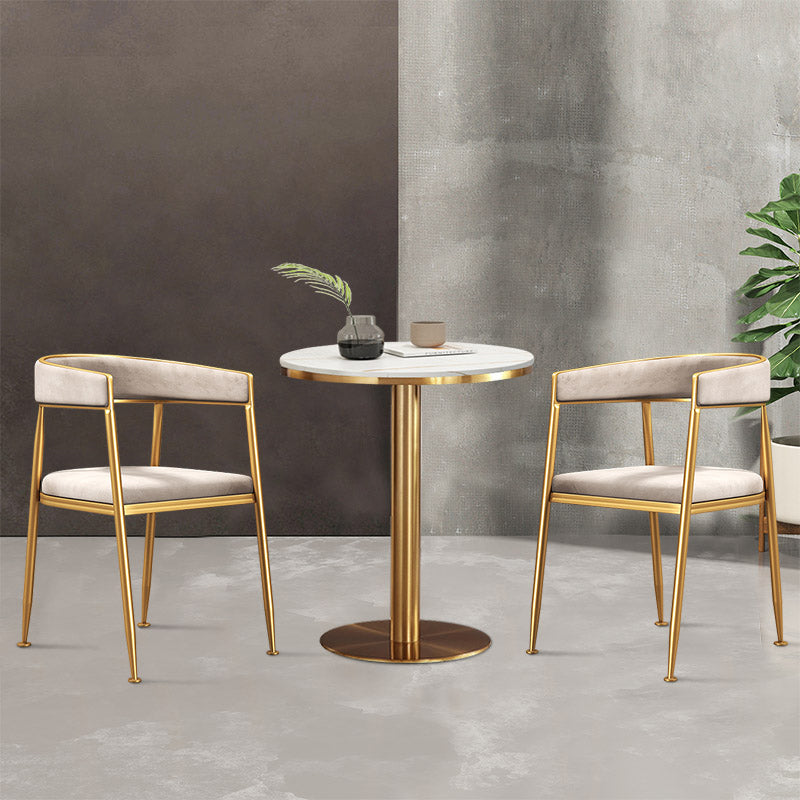 Nordic Style Open Back Dining Side Chair Linen Fabric Dining Armless Chair Clearhalo ' kitchen&dining_furn' 'Dining Chairs' 'Dining Tables & Seating' 'dining_chair' 'furn' 'furn_dining_chair' 'Furniture' 'furniture_dining_chair' 'Kitchen & Dining Furniture' 'kitchen' 4097860