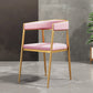 Nordic Style Open Back Dining Side Chair Linen Fabric Dining Armless Chair Nude Pink 1 Piece Clearhalo ' kitchen&dining_furn' 'Dining Chairs' 'Dining Tables & Seating' 'dining_chair' 'furn' 'furn_dining_chair' 'Furniture' 'furniture_dining_chair' 'Kitchen & Dining Furniture' 'kitchen' 4097868