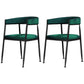 Nordic Style Open Back Dining Side Chair Linen Fabric Dining Armless Chair Lake Green 2 Piece Set Clearhalo ' kitchen&dining_furn' 'Dining Chairs' 'Dining Tables & Seating' 'dining_chair' 'furn' 'furn_dining_chair' 'Furniture' 'furniture_dining_chair' 'Kitchen & Dining Furniture' 'kitchen' 4097876