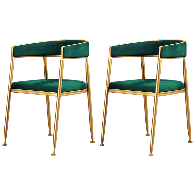 Nordic Style Open Back Dining Side Chair Linen Fabric Dining Armless Chair Green 2 Piece Set Clearhalo ' kitchen&dining_furn' 'Dining Chairs' 'Dining Tables & Seating' 'dining_chair' 'furn' 'furn_dining_chair' 'Furniture' 'furniture_dining_chair' 'Kitchen & Dining Furniture' 'kitchen' 4097879