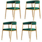 Nordic Style Open Back Dining Side Chair Linen Fabric Dining Armless Chair Green 4 Piece Set Clearhalo ' kitchen&dining_furn' 'Dining Chairs' 'Dining Tables & Seating' 'dining_chair' 'furn' 'furn_dining_chair' 'Furniture' 'furniture_dining_chair' 'Kitchen & Dining Furniture' 'kitchen' 4097880