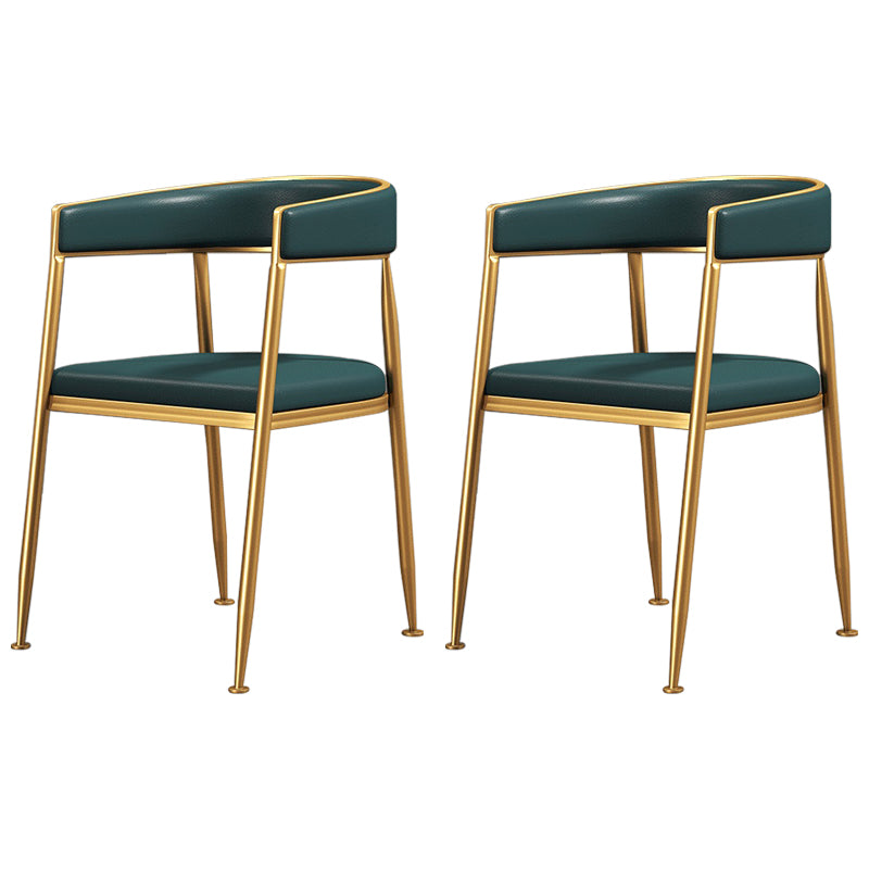 Nordic Style Open Back Dining Side Chair Linen Fabric Dining Armless Chair Dark Army Green 2 Piece Set Clearhalo ' kitchen&dining_furn' 'Dining Chairs' 'Dining Tables & Seating' 'dining_chair' 'furn' 'furn_dining_chair' 'Furniture' 'furniture_dining_chair' 'Kitchen & Dining Furniture' 'kitchen' 4097882