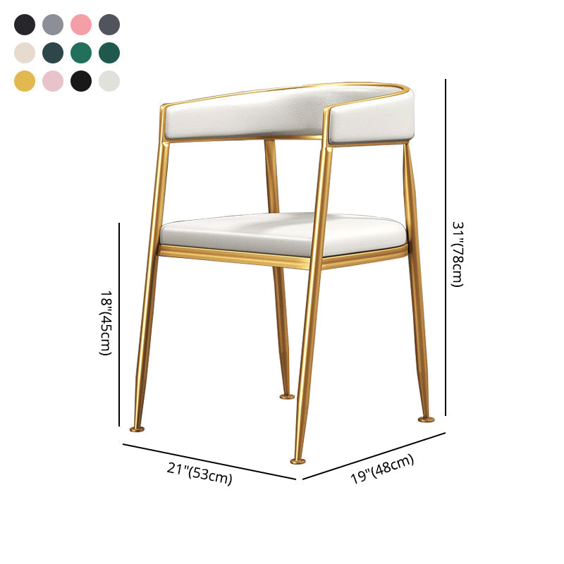 Nordic Style Open Back Dining Side Chair Linen Fabric Dining Armless Chair Clearhalo ' kitchen&dining_furn' 'Dining Chairs' 'Dining Tables & Seating' 'dining_chair' 'furn' 'furn_dining_chair' 'Furniture' 'furniture_dining_chair' 'Kitchen & Dining Furniture' 'kitchen' 4097899