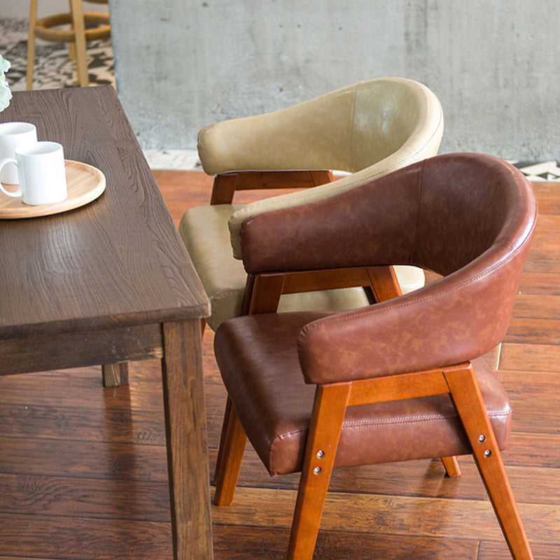 Modern Dining Arm Chair Upholstered Armchair with Wood Legs (Set of 2) Clearhalo ' kitchen&dining_furn' 'Dining Chairs' 'Dining Tables & Seating' 'dining_chair' 'furn' 'furn_dining_chair' 'Furniture' 'furniture_dining_chair' 'Kitchen & Dining Furniture' 'kitchen' 4097915