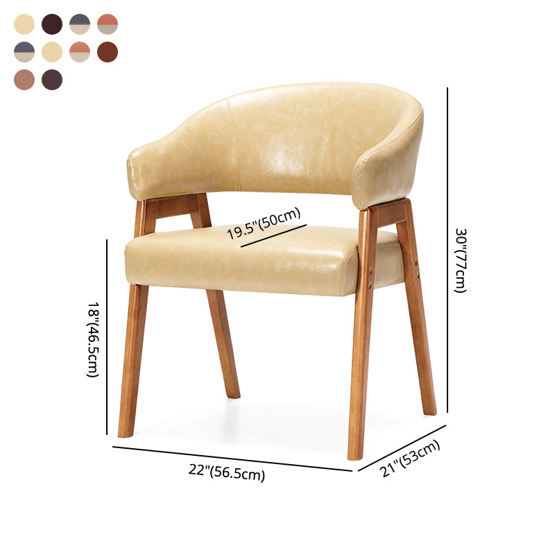 Modern Dining Arm Chair Upholstered Armchair with Wood Legs (Set of 2) Clearhalo ' kitchen&dining_furn' 'Dining Chairs' 'Dining Tables & Seating' 'dining_chair' 'furn' 'furn_dining_chair' 'Furniture' 'furniture_dining_chair' 'Kitchen & Dining Furniture' 'kitchen' 4097929