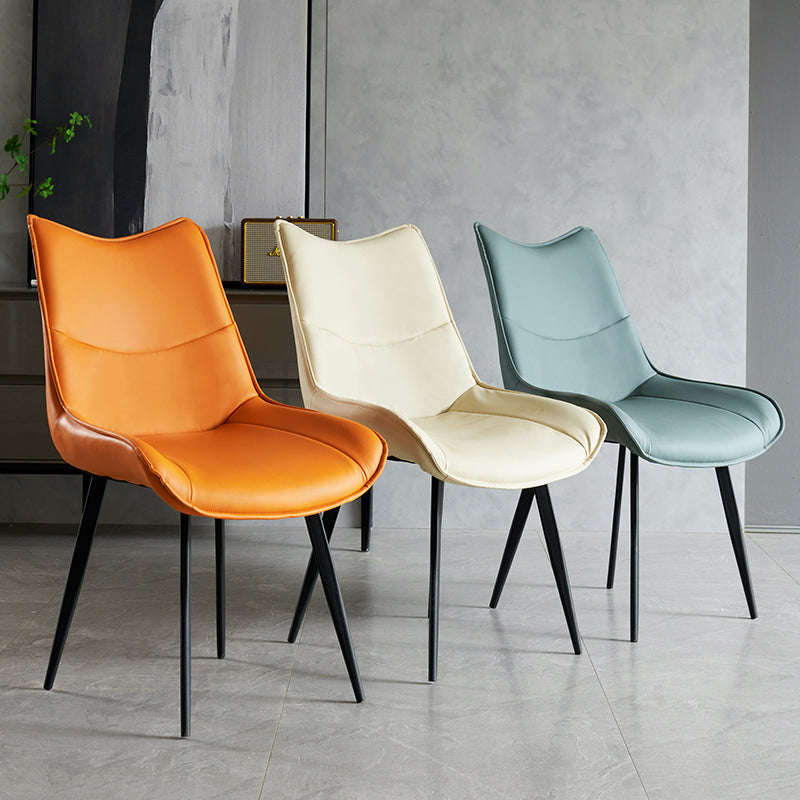 Contemporary Style Dining Chair Kitchen Armless Side Chairs with Metal Legs Clearhalo ' kitchen&dining_furn' 'Dining Chairs' 'Dining Tables & Seating' 'dining_chair' 'furn' 'furn_dining_chair' 'Furniture' 'furniture_dining_chair' 'Kitchen & Dining Furniture' 'kitchen' 4097933