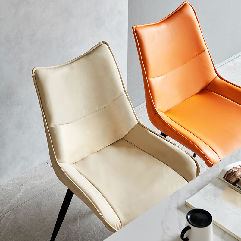 Contemporary Style Dining Chair Kitchen Armless Side Chairs with Metal Legs Clearhalo ' kitchen&dining_furn' 'Dining Chairs' 'Dining Tables & Seating' 'dining_chair' 'furn' 'furn_dining_chair' 'Furniture' 'furniture_dining_chair' 'Kitchen & Dining Furniture' 'kitchen' 4097936