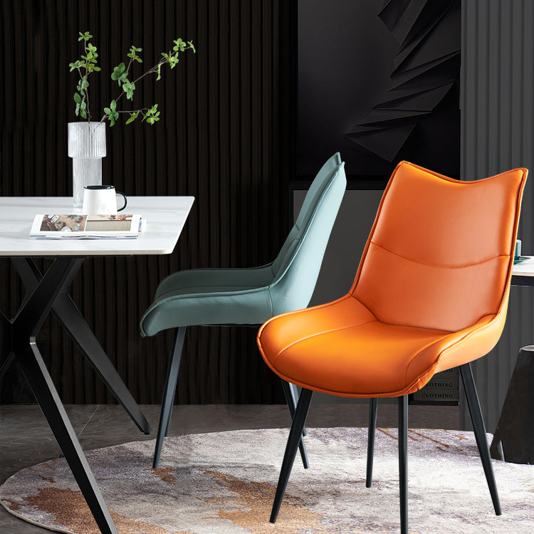 Contemporary Style Dining Chair Kitchen Armless Side Chairs with Metal Legs Clearhalo ' kitchen&dining_furn' 'Dining Chairs' 'Dining Tables & Seating' 'dining_chair' 'furn' 'furn_dining_chair' 'Furniture' 'furniture_dining_chair' 'Kitchen & Dining Furniture' 'kitchen' 4097947