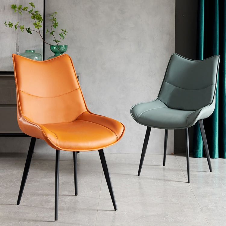 Contemporary Style Dining Chair Kitchen Armless Side Chairs with Metal Legs Clearhalo ' kitchen&dining_furn' 'Dining Chairs' 'Dining Tables & Seating' 'dining_chair' 'furn' 'furn_dining_chair' 'Furniture' 'furniture_dining_chair' 'Kitchen & Dining Furniture' 'kitchen' 4097955