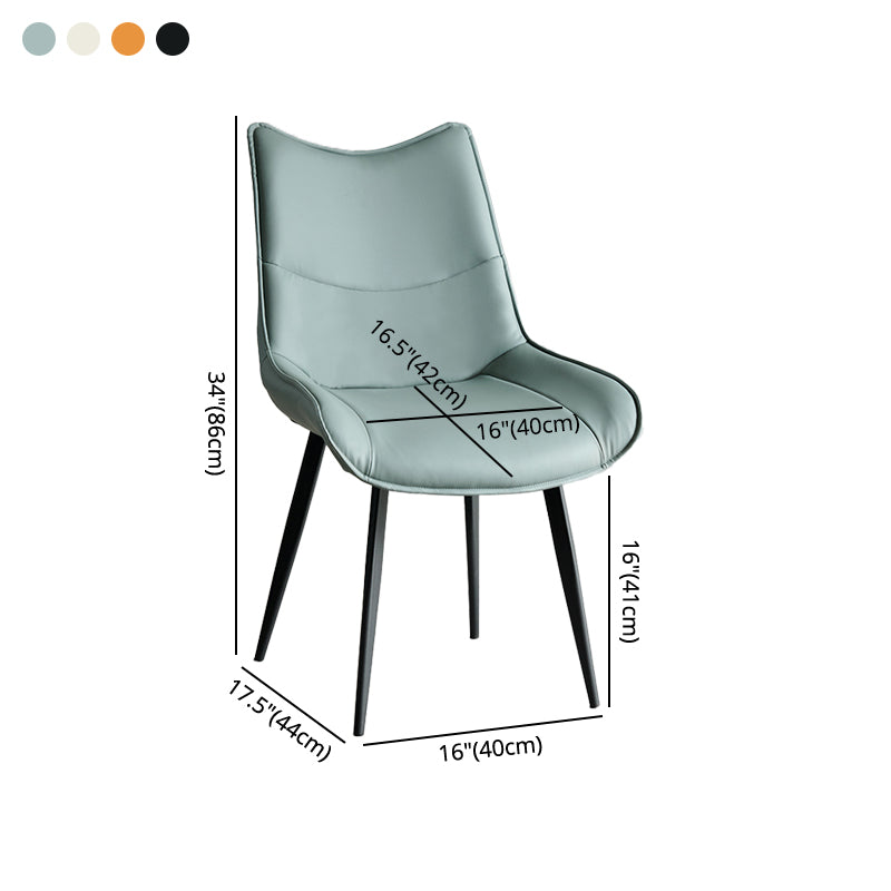 Contemporary Style Dining Chair Kitchen Armless Side Chairs with Metal Legs Clearhalo ' kitchen&dining_furn' 'Dining Chairs' 'Dining Tables & Seating' 'dining_chair' 'furn' 'furn_dining_chair' 'Furniture' 'furniture_dining_chair' 'Kitchen & Dining Furniture' 'kitchen' 4097956