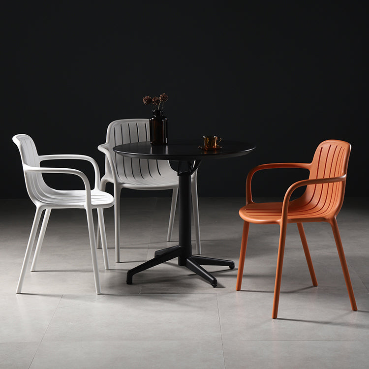 Contemporary Style Dining Chair Kitchen Dining Arm Side Chair with Plastic Legs Clearhalo ' kitchen&dining_furn' 'Dining Chairs' 'Dining Tables & Seating' 'dining_chair' 'furn' 'furn_dining_chair' 'Furniture' 'furniture_dining_chair' 'Kitchen & Dining Furniture' 'kitchen' 4097960