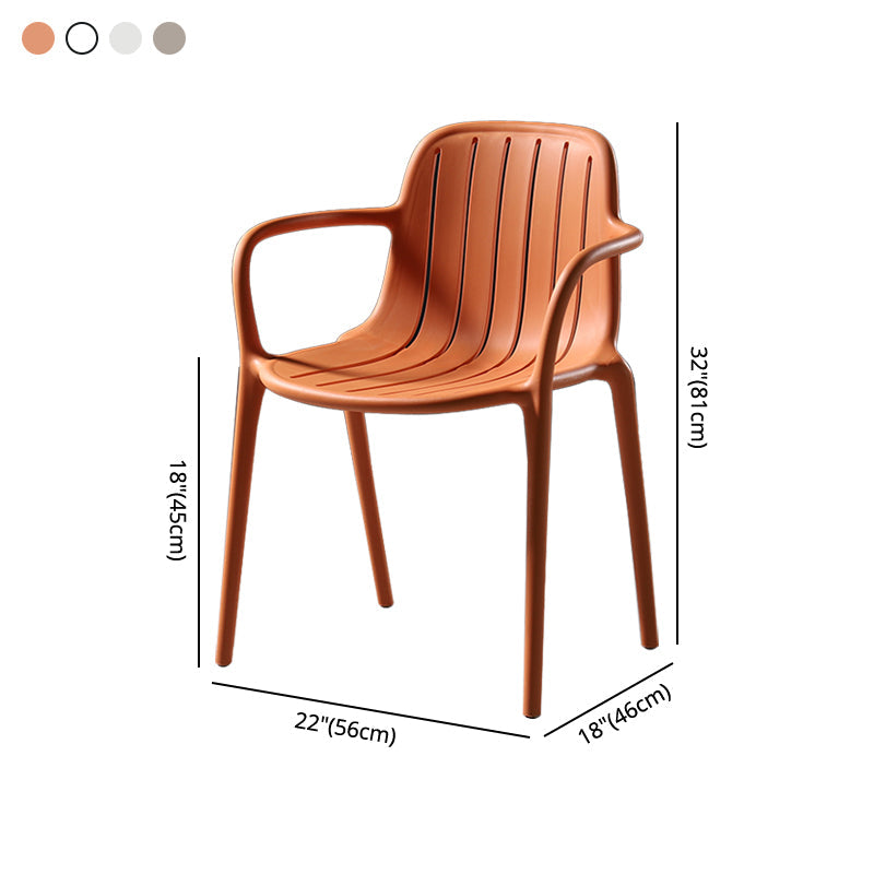 Contemporary Style Dining Chair Kitchen Dining Arm Side Chair with Plastic Legs Clearhalo ' kitchen&dining_furn' 'Dining Chairs' 'Dining Tables & Seating' 'dining_chair' 'furn' 'furn_dining_chair' 'Furniture' 'furniture_dining_chair' 'Kitchen & Dining Furniture' 'kitchen' 4097978