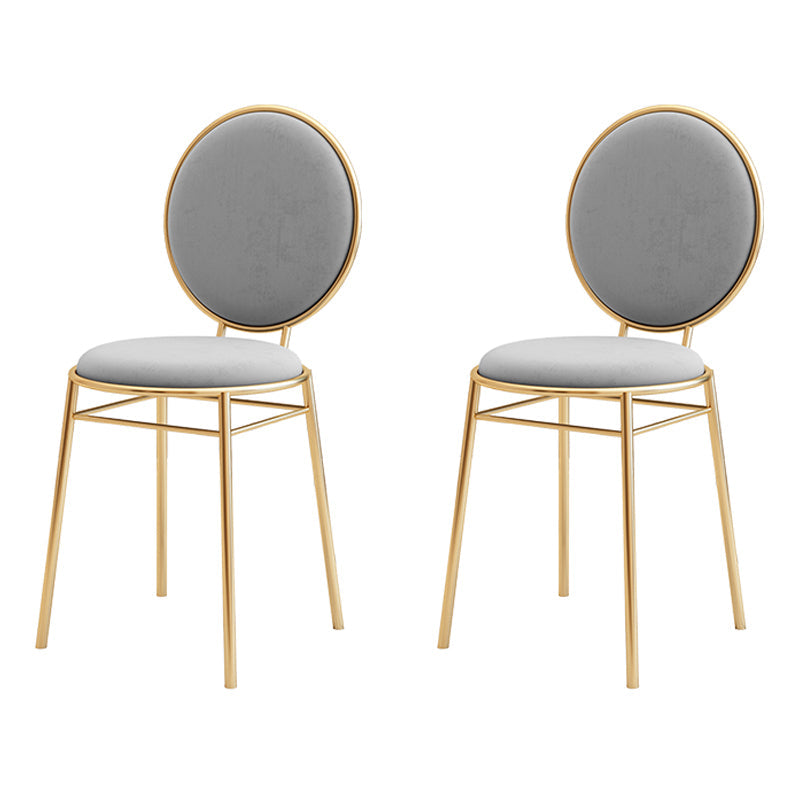 Scandinavian Style Linen Fabric Dining Chairs Open Back Dining Side Chairs Grey 2 Piece Set Clearhalo ' kitchen&dining_furn' 'Dining Chairs' 'Dining Tables & Seating' 'dining_chair' 'furn' 'furn_dining_chair' 'Furniture' 'furniture_dining_chair' 'Kitchen & Dining Furniture' 'kitchen' 4097981