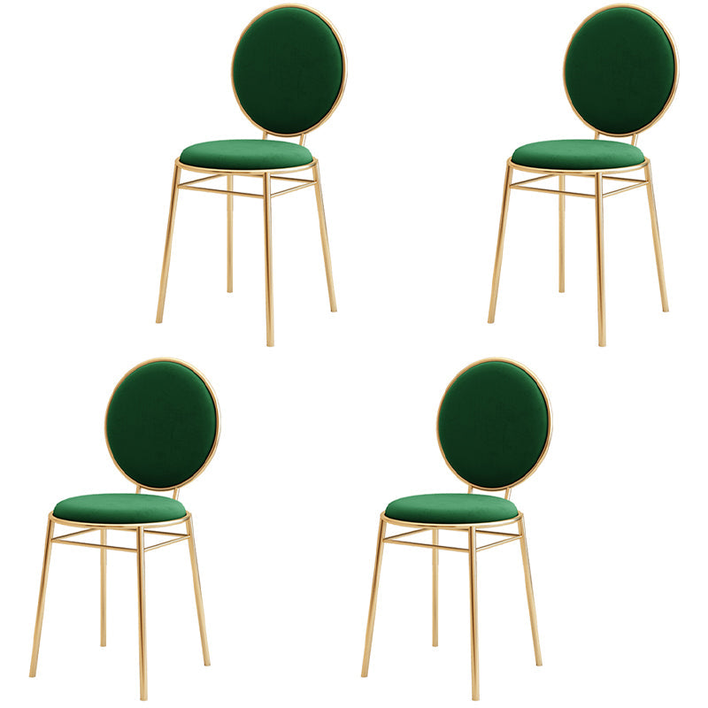 Scandinavian Style Linen Fabric Dining Chairs Open Back Dining Side Chairs Blackish Green 4 Piece Set Clearhalo ' kitchen&dining_furn' 'Dining Chairs' 'Dining Tables & Seating' 'dining_chair' 'furn' 'furn_dining_chair' 'Furniture' 'furniture_dining_chair' 'Kitchen & Dining Furniture' 'kitchen' 4097989