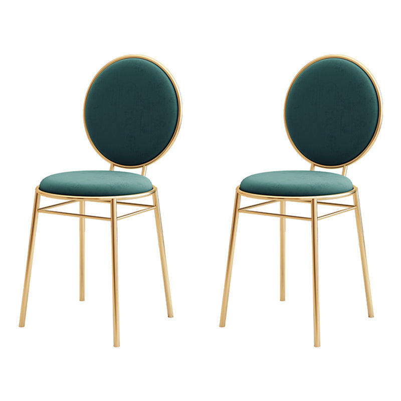 Scandinavian Style Linen Fabric Dining Chairs Open Back Dining Side Chairs Peacock Blue 2 Piece Set Clearhalo ' kitchen&dining_furn' 'Dining Chairs' 'Dining Tables & Seating' 'dining_chair' 'furn' 'furn_dining_chair' 'Furniture' 'furniture_dining_chair' 'Kitchen & Dining Furniture' 'kitchen' 4097994